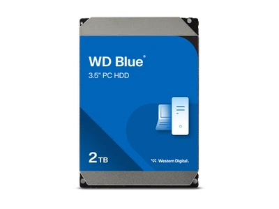 WD Blue 2TB Desktop Hard Disk Drive - 7200 RPM SATA 6Gb/s 256MB Cache 3.5 Inch - - Image 1 of 4