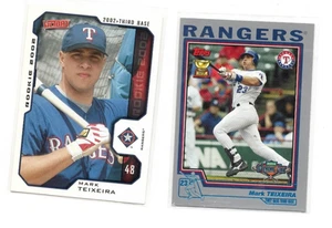 (LOTE DE 2) 2002 UD Victoria Rookie #492 Mark Teixeira/2004 Topps OD #155 RANGERS - Imagen 1 de 1