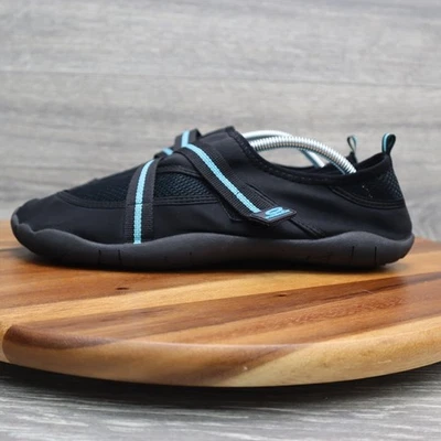 Zapatos sin cordones O Rageous para mujer XL negro azul textil aguamarina EE. UU. 11 a 12 Foto 1 de 4