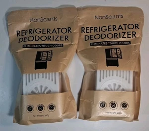 2 New NonScents Refrigerator Deodorizer Outperforms Baking Soda Lasts 6 Months - Picture 1 of 1