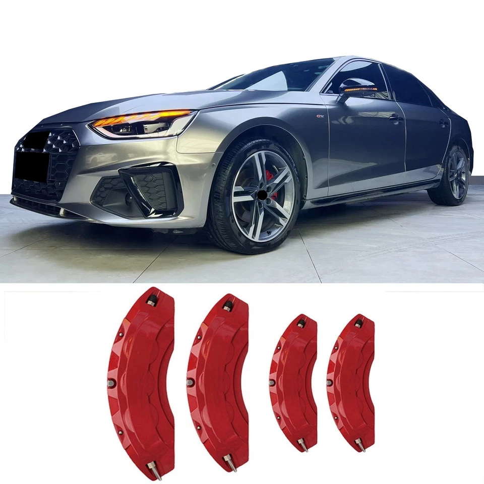 Cubiertas de pinza de freno de coche de aluminio personalizado 4 piezas para accesorios Audi A4 Foto 1 de 4