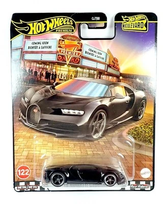 HOT WHEELS PREMIUM / No. 122 2016 Bugatti Chiron (Black) / BOULEVARD. - Image 1 of 3