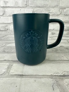 Starbucks Mermaid Embossed Blue Green Recycled Ceramic Coffee Tea Mug Cup 16 oz - Picture 1 of 4