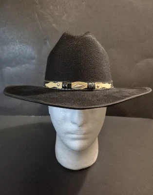 Sombrero Vaquero Vaquero Summit MX Lana Imitación Fieltro Negro Ganadero - Talla Mediana  Foto 1 de 4