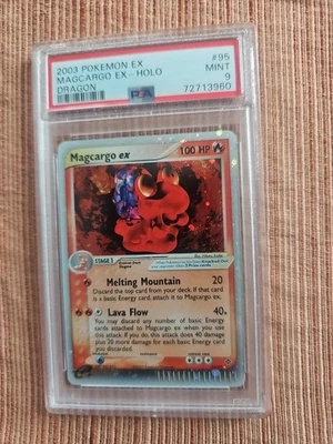 2003 POKEMON EX #95 MAGCARGO EX-HOLO DRAGON PSA 9 - Image 1 of 2