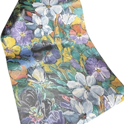 5 Rolls Coloroll Pasted Wallpaper Purple Yellow Green Retro Floral Textured TIZA - Image 1 of 4