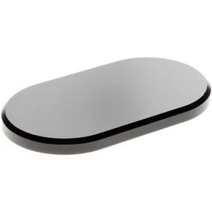 Plymor Black Acrylic Oval Beveled Display Base, 7" W x 4" D x 0.5" H - Picture 1 of 1