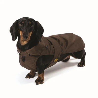 Fashion Dog Hundemantel speziell für Dackel - Braun - 43 cm Dachshund Teckel