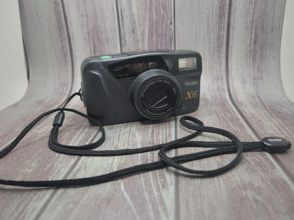 Rollei X115 35mm point & shoot film camera Rolleigon 38-115 Zoom Macro Lens - Image 1 of 2