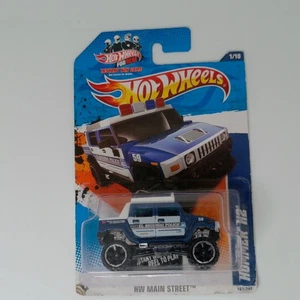 Hot Wheels Hummer H2 Blue HW Main Street 1/10 (#161/244) - Picture 1 of 2
