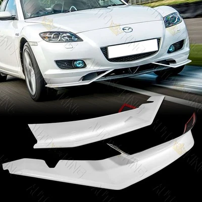 FIT 04-08 MAZDA RX-8 MS-STYLE PAINTED WHITE FRONT BUMPER SPLITTER SPOILER LIP - Изображение 1 из 4