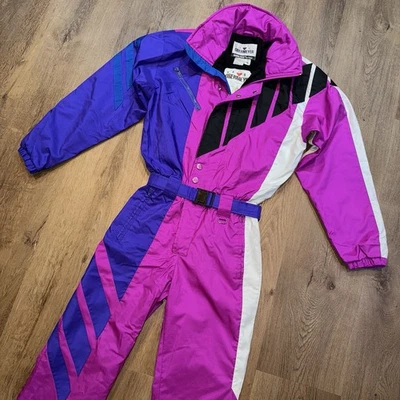 Obermeyer Rocket Ski Suit One Piece Snowsuit Snow Bib Retro Vtg 1980s Mens Small - Image 1 of 4