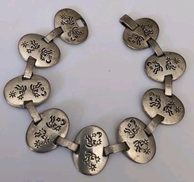 Southwestern Style Sterling Kokopelli Bracelet - Image 1 of 2