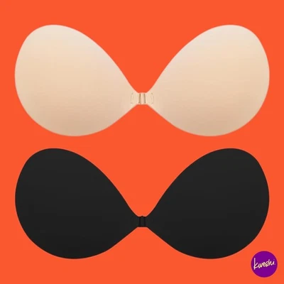 Sujetador adhesivo sin tirantes para mujer SIN MARCA, invisible push-up, nude Reino Unido 34D (copa D) Foto 1 de 4