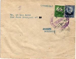 SCW Copertina repubblicana censurata per Francia Ambulante Bilbao-Plencia (3587) - Foto 1 di 2