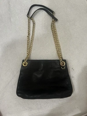 Michael Kors Jet Set Medium Black Pebbled Leather Crossbody Bag  - Image 1 of 4