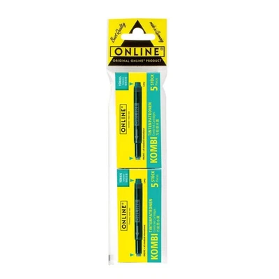 ONLINE Cartouches d'encre - Turquoise - Longue - Pour stylo plume et roller à cartouche