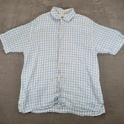 Tommy Bahama Mens Linen Gingham Short Sleeve Button Up Shirt Relax XL - Image 1 of 4