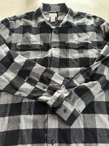 LL Bean grau Flanell leicht tailliert Button Down Größe XL - Bild 1 von 4