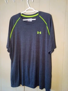 Under Armour Camicia Uomo 2XL Manica Corta Attiva Atletica Sciolta Calore Gear Grigio - Foto 1 di 15