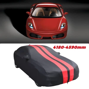 For Nissan 370Z 350Z Indoor Breathable Car Cover Satin Stretch Black/Red - Imagen 1 de 11