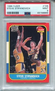 1986 Fleer Steve Stipanovich Card PSA 9 MINT Graded Basketball #106 - Picture 1 of 2