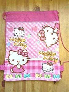 New Hello Kitty Kids School Drawstring Bag Backpack - Picture 1 of 1
