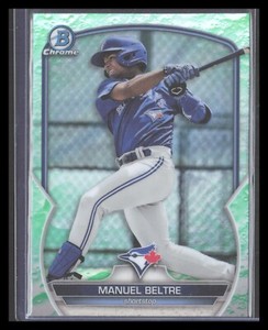 2023 Bowman MANUEL BELTRE Chrome Lunar Glow Refractor #BCP-79 Blue Jays BBQT