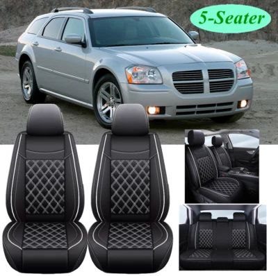 For Dodge Magnum Car Seat Covers Full Set Cushion PU Leather Front&Rear 5-Seater Foto 1 de 4