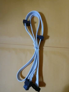 20 White cable PCIe GPU 6Pin to 3 SATA Power Cable PSU for CORSAIR HX1200 - Picture 1 of 2