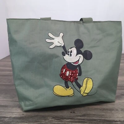 Mickey Mouse Verde Oliva Bolso de Mano Cartera Disney Bolso Damas Bolsillos Milti  Foto 1 de 4