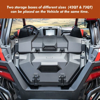 73QT+42QT Rear Cargo Storage Box For Polaris RZR PRO XP/4 /RZR Turbo R/4 2020-25 - Image 1 of 4
