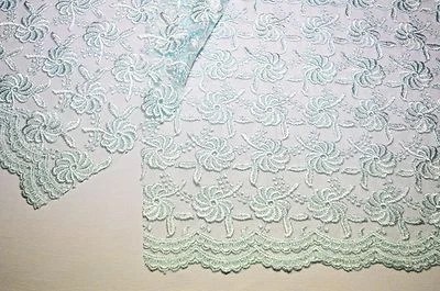 Unotrim 51» цветочный тюль вышивка кружева Net ткани коричневый сиреневый черный по ярду - Изображение 1 из 4