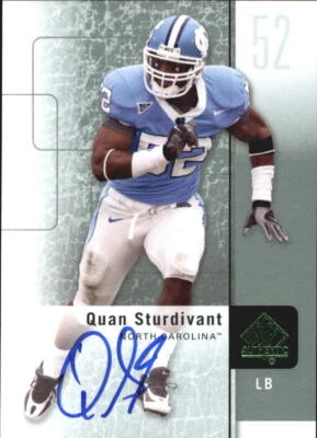 B3818- 2011 SP Authentic Autographs #61 Quan Sturdivant E Auto SAMPLE PIC - Image 1 of 2