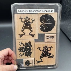 Stampin' Up Defiantly Decorative LEAPFROGS 6-Pc Stamp Set **RETIRED** 2001~NICE! - Picture 1 of 3