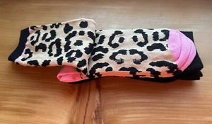 Neu! Kate Spade Crew Socken 3 Paar Gepard Print Blumen schwarz KSNY - Bild 1 von 4