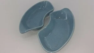 Santa Anita Ware Baby Blue Relish Dishes California, USA Set Of 2 Vintage - Picture 1 of 7