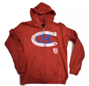 NHL Juniors Montreal Canadiens Hockey Distressed Print Hoodie New S, M, L - Picture 1 of 1
