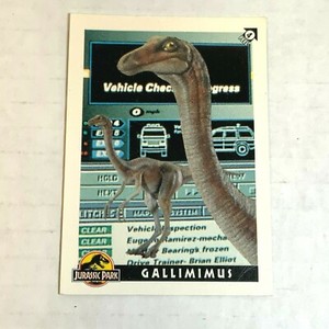 #4 Gallimimus - STICKER Jurassic Park TOPPS Movie Trading Cards 1993