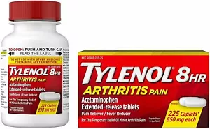 Tylenol Arthritis 650 mg Acetaminophen Pain Relief Fever Reducer 225 Caps 6 Pack - Picture 1 of 1