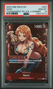 PSA 10 Nami ST01-007 Ganador Promo Torneo Pack Vol. 3 One Piece CCG - Imagen 1 de 2