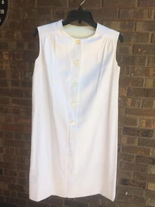 Vintage Ivory Summer Shift Dress - Union Label ILGWU 1960's-1970's - Picture 1 of 11
