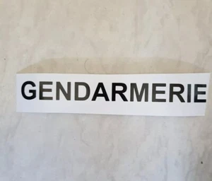 stickers Autocollant vinyl GENDARMERIE 20x2cm NOIR parebrise CARROSSERIE ETC... - Picture 1 of 1