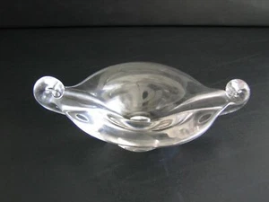 PLATO DE CARAMELO DE VIDRIO ART DECO EXTRA PESADO SOPLADO A MANO DE COLECCIÓN MEDIADOS DE SIGLO MODERNO - Imagen 1 de 9