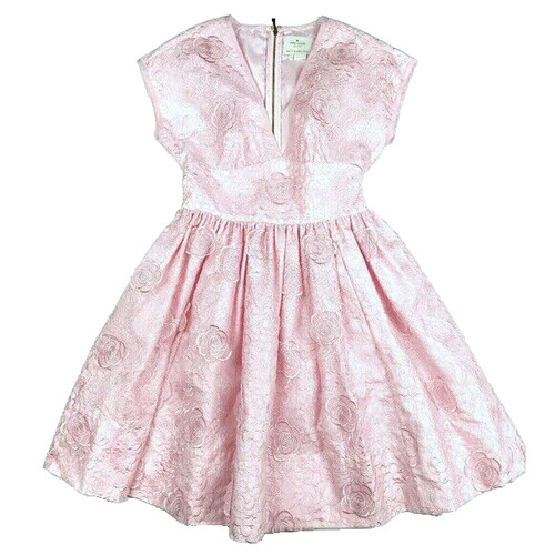 NWOT Women Kate Spade pink lace applique dress fit & flare cocktail prom ready 4