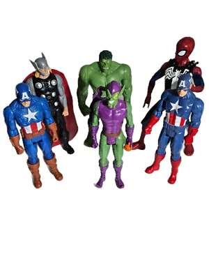 Lote de 6 figuras de acción Hasbro Marvel y DC Titan Hero grandes de 12"-13,5 pulgadas Foto 1 de 4