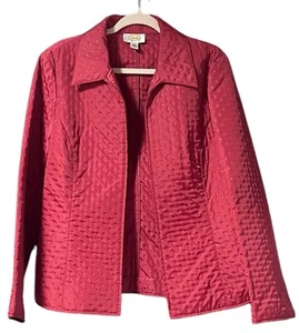 Talbots Jacket Lightweight Quilted Zip Up Women’s 16 Red - Picture 1 of 7