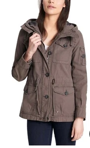 LEVI'S Women's Hooded Military Jacket, SIZE SMALL, Grey color - Picture 1 of 5