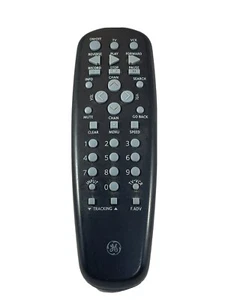 Genuine GE Universal (074319) Solid Black TV/VCR Remote Control w/ Battery Cover - Picture 1 of 6