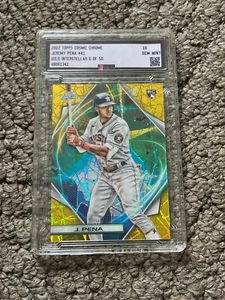 2022 Topps Cosmic Chrome #41 Jeremy Pena Rookie RC Gold Refractor /50 BLS 10 - Picture 1 of 2